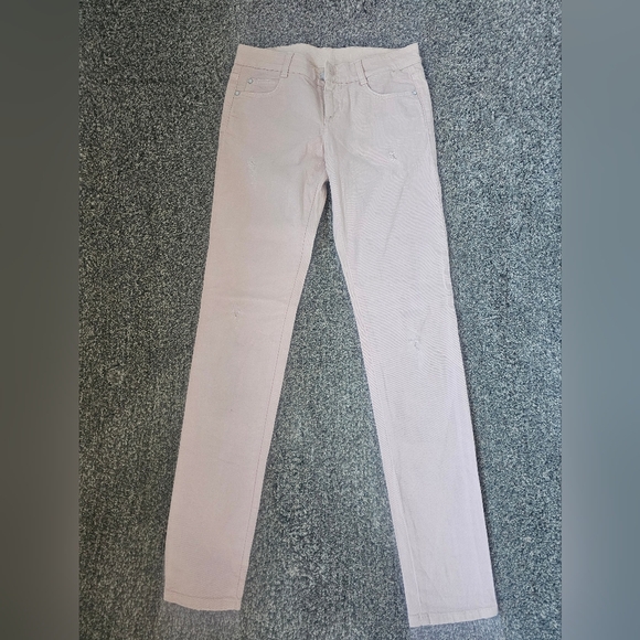 Stella McCartney Made in Italy Pale Pink Skinny Jeans Women’s Size 27 Distressed - Picture 1 of 8